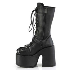 Demonia | CAMEL-115, 5 Inch Chunky Heel Lace-up Mid-Calf Boots -PL Boots Shop CAMEL 115 BVL05 79278.1710343424