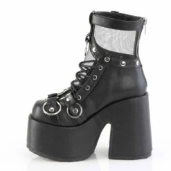 CAMEL-52, 5 Inch Platform Ankle Boots With O-rings And Flat Studs -PL Boots Shop CAMEL 52 BVL05 37459.1703172851