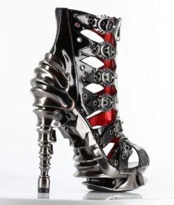 Hades | Crimson, 5 Inch Spinal High Heel Cage Ankle Boots -PL Boots Shop CRIMSON3 59898.1674173068