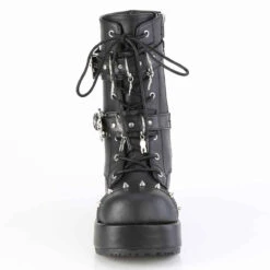 CUBBY-54, Mid-Calf Boots With Skull Buckles Strap -PL Boots Shop CUBBY 54 BVL01 29357.1693938487