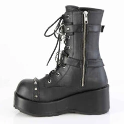 CUBBY-54, Mid-Calf Boots With Skull Buckles Strap -PL Boots Shop CUBBY 54 BVL05 39176.1693938483