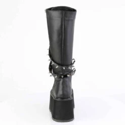 DAMNED-220, Knee High Boots With Spikes Hanging Straps -PL Boots Shop DAMNED 220 BVL09 65205.1691514845