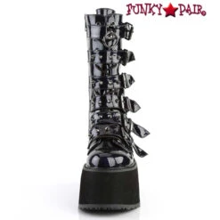 Demonia | Damned-225 Women's Goth Buckle Straps Studded Boots -PL Boots Shop DAMNED 225 BHG01 71292.1637699516