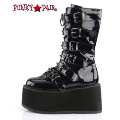 Demonia | Damned-225 Women's Goth Buckle Straps Studded Boots -PL Boots Shop DAMNED 225 BHG05 78347.1637699516