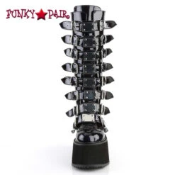 Demonia | Damned-318 Buckle Straps Knee High Boots W/Chrome Plated -PL Boots Shop DAMNED 318 BHG01 94030.1628746627