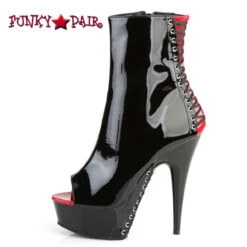 Pleaser | Delight-1025, 6 Inch Corset Style Ankle Boots -PL Boots Shop DELIGHT 1025 B R B05 13780.1566202337