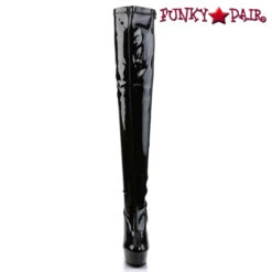 PLEASER DELIGHT-3000, 6" Stiletto Platform Stretch Thigh High Boots -PL Boots Shop DELIGHT 3000 B M01 29513.1570116714