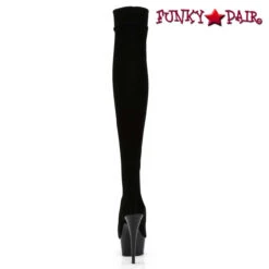 PLEASER Delight-3002, 6" Heel Platform Velvet Thigh High Boots -PL Boots Shop DELIGHT 3002 B VEL09 54206.1566447411
