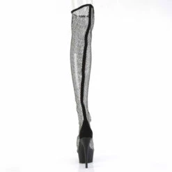 PLEASER DELIGHT-3009, 6" Pull-On Mesh Thigh High Boots -PL Boots Shop DELIGHT 3009 BFS RS M09 38557.1709667726
