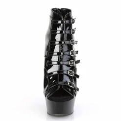 Pleaser | Delight-600-11, 6 Inch Open Front Ankle Boots -PL Boots Shop DELIGHT 600 11 B M01 68685.1675350760