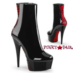Pleaser | Delight-1010, 6 Inch Platform Corset Style Ankle Boots -PL Boots Shop Delight 1010 FP 14499.1564258388