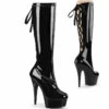 Pleaser | Delight-2029, Lace-up Back Knee High Boots -PL Boots Shop Delight 2029 48584.1574921554