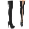 Pleaser | Delight-3003, Back Lace-up Thigh High Boots -PL Boots Shop Delight 3003 96186.1568989996
