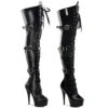 Pleaser | DELIGHT-3028, 6 Inch Platform Buckle Platform Thigh High Boots -PL Boots Shop Delight 3028 17659.1564713240