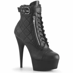 Pleaser | Delight-600-05, Ankle Boots With Zipper And Buckles