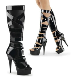 Pleaser | Delight-600-49, 6 Inch Gladiator Sandal Boots