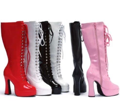 Ellie Shoes | Easy 5 Inch Lace Up GoGo Boots