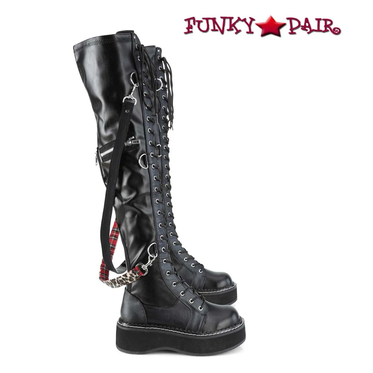 Demonia | Emily-377 Women's Goth Punk Over-the-Knee Boots 6 Demonia | Emily-377 Women's Goth Punk Over-the-Knee Boots - Image 4