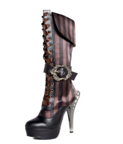 Hades | ETHEREAL Metal Heel Steampunk Knee High Boots -PL Boots Shop ETHEREAL BLK2 30449.1629442527