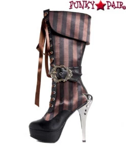 Hades | ETHEREAL Metal Heel Steampunk Knee High Boots