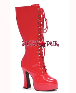 Ellie Shoes | Easy 5 Inch Lace Up GoGo Boots -PL Boots Shop Easy red 55514.1568179708