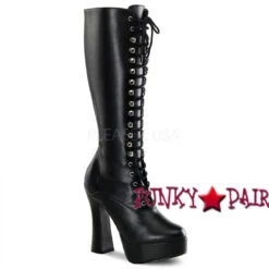 Pleaser | ELECTRA-2020, 5 Inch Knee High Lace-Up Boots -PL Boots Shop Electra 2020 bpu 11796.1536416285