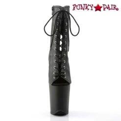 Pleaser | Flamingo-1016, 8 Inch Exotic Dancer Open Toe Lace Up Ankle Boots -PL Boots Shop FLAMINGO 1016 BPU M01 59066.1566239017