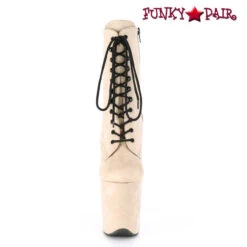 Pleaser | Flamingo-1020FS, 8 Inch Faux Suede Dancer Ankle Boots -PL Boots Shop FLAMINGO 1020FS BEFS M01 07972.1647277304