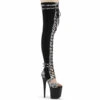 Flamingo-3027SP, Lace-up Thigh High Boots By Pleaser -PL Boots Shop FLAMINGO 3027SP 11893.1675904737