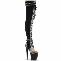 Flamingo-3027SP, Lace-up Thigh High Boots By Pleaser