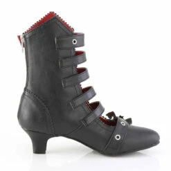 FLORA-1035, 2 Inch Mid-Calf Boots With Bat Buckles -PL Boots Shop FLORA 1035 BVL13 34497.1703177239