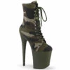 Pleaser | Flamingo-1020CAMO, Camo Print Ankle Boots -PL Boots Shop Flamingo 1020CAMO 69005.1574921347