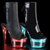 Pleaser | Flashdance-1018-7, Lights-up Exotic Dancer Ankle Boots -PL Boots Shop Flashdance 1018 7 56368.1621880665