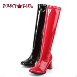 GOGO-300HQ, Black/Red Gogo Boots Left RED / Right BLACK Patent -PL Boots Shop GOGO 300HQ BR05 29391.1565845667