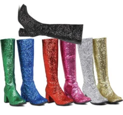 Ellie Shoes | Gogo-G 3" Glitter GOGO BOOTS