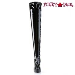 Devious | INDULGE-3063, Thigh High Boots D-Rings Lace Up -PL Boots Shop INDULGE 3063 B01 94883.1566459657