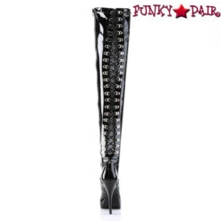 Devious | INDULGE-3063, Thigh High Boots D-Rings Lace Up -PL Boots Shop INDULGE 3063 B09 14950.1566459675