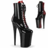 INFINITY-1020FH, 9 Inch Ankle Boots With Corset Back By Pleaser -PL Boots Shop INFINITY 1020FH 55507.1668620804