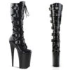 Pleaser | Infinity-2049, 9 Inch Lace Up With Buckles Knee High Boots -PL Boots Shop Infinity 2049 43380.1565798533