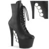 PLEASER KNUCKS-1020, 7" Ankle Boots With Brass Knuckles -PL Boots Shop KNUCKS 1020 44740.1689231709