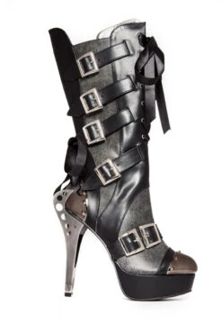 LIV | SteamPunk Metal Heel Mid Calf Boots -PL Boots Shop LIV 9421 2 08362.1665424120