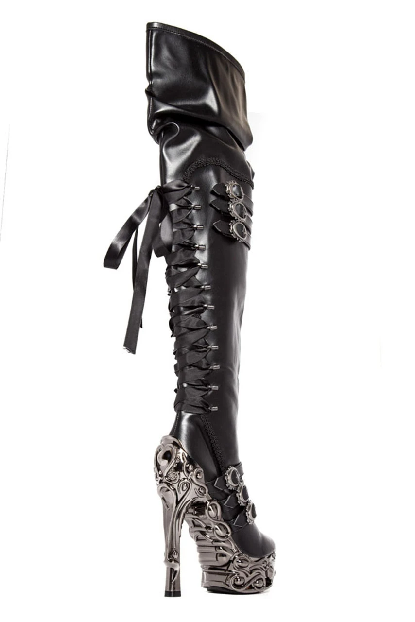 LOKIE, Thigh High SteamPunk Fashion Boots By Hades 8 LOKIE, Thigh High SteamPunk Fashion Boots By Hades - Image 7