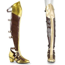 Maiden-8830, Cosplay Over The Knee Boots With Open Back - FINAL SALES