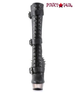 Demonia | MUERTO-2028 Skull With Spiky Heel Knee High Boots -PL Boots Shop MUERTO 2028 BPU PWCH01 82303.1568002761