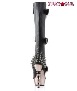 Demonia | MUERTO-2028 Skull With Spiky Heel Knee High Boots -PL Boots Shop MUERTO 2028 BPU PWCH09 37407.1568002749