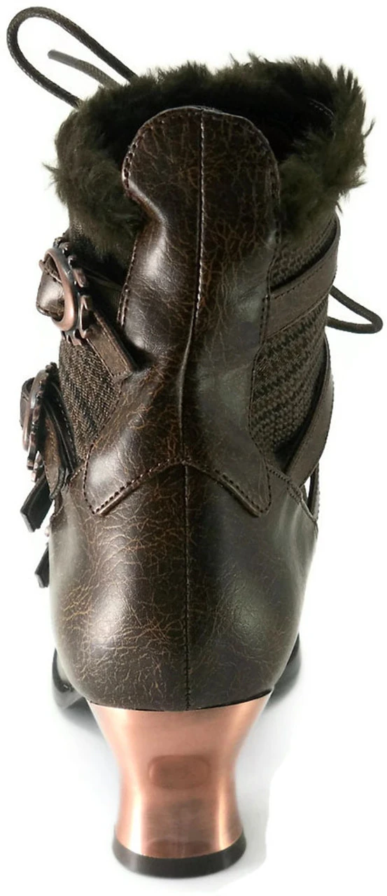 Women's SteamPunk Low Heel Victorian Ankle Boots | Hades NEPHELLE 11 Women's SteamPunk Low Heel Victorian Ankle Boots | Hades NEPHELLE - Image 9