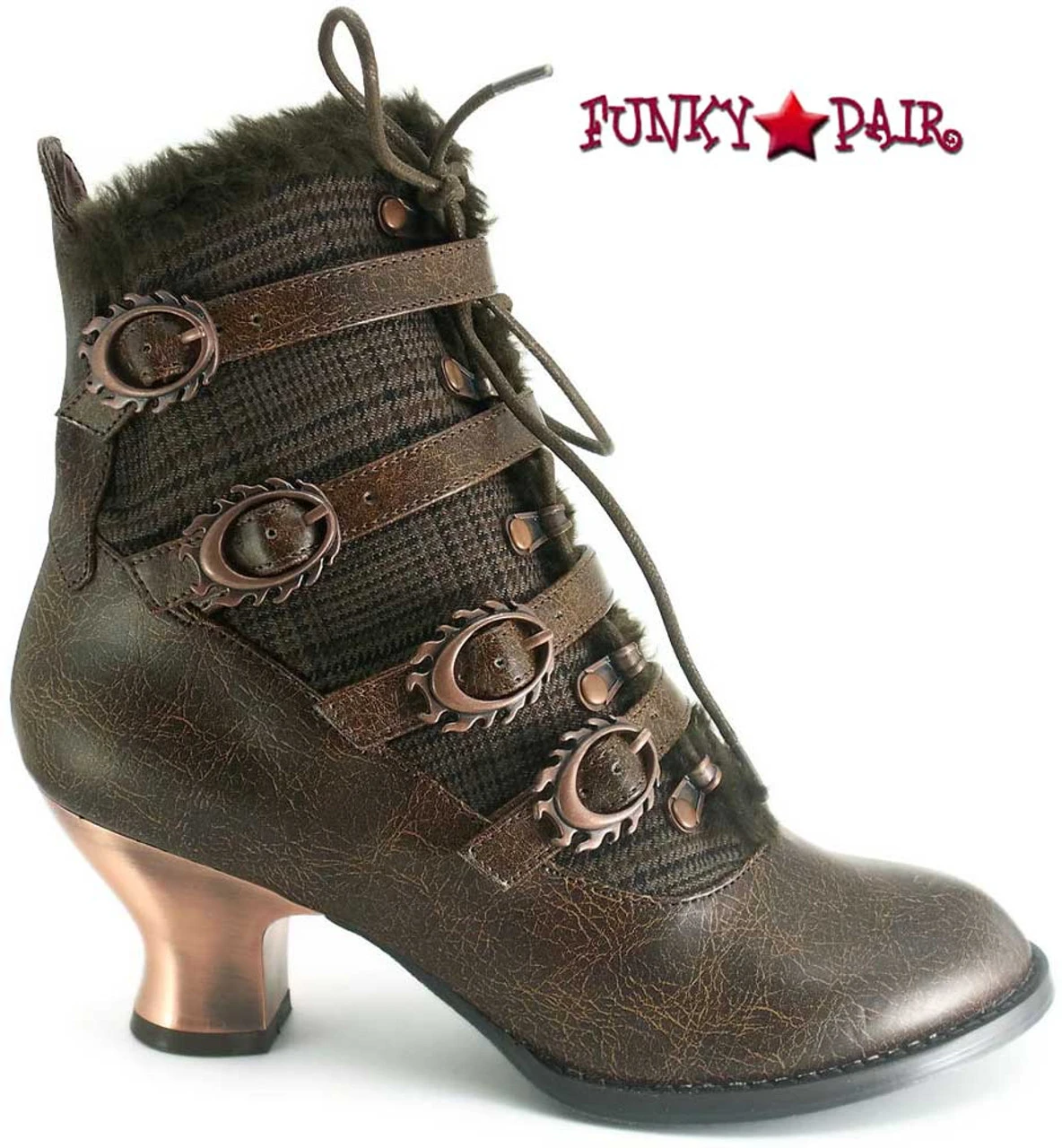 Women's SteamPunk Low Heel Victorian Ankle Boots | Hades NEPHELLE 6 Women's SteamPunk Low Heel Victorian Ankle Boots | Hades NEPHELLE - Image 4