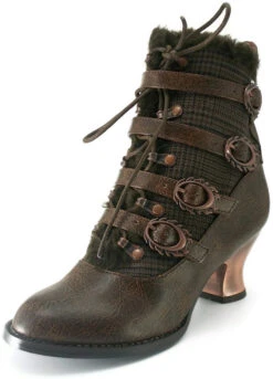 Women's SteamPunk Low Heel Victorian Ankle Boots | Hades NEPHELLE 17 Women's SteamPunk Low Heel Victorian Ankle Boots | Hades NEPHELLE -PL Boots Shop Nephele Brwn 47161.1674173269