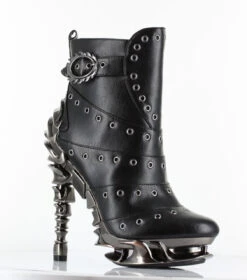 Women's SteamPunk Spinal Heel Ankle Boots | Hades Raven 16 Women's SteamPunk Spinal Heel Ankle Boots | Hades Raven -PL Boots Shop RAVEN2 51890.1674172791