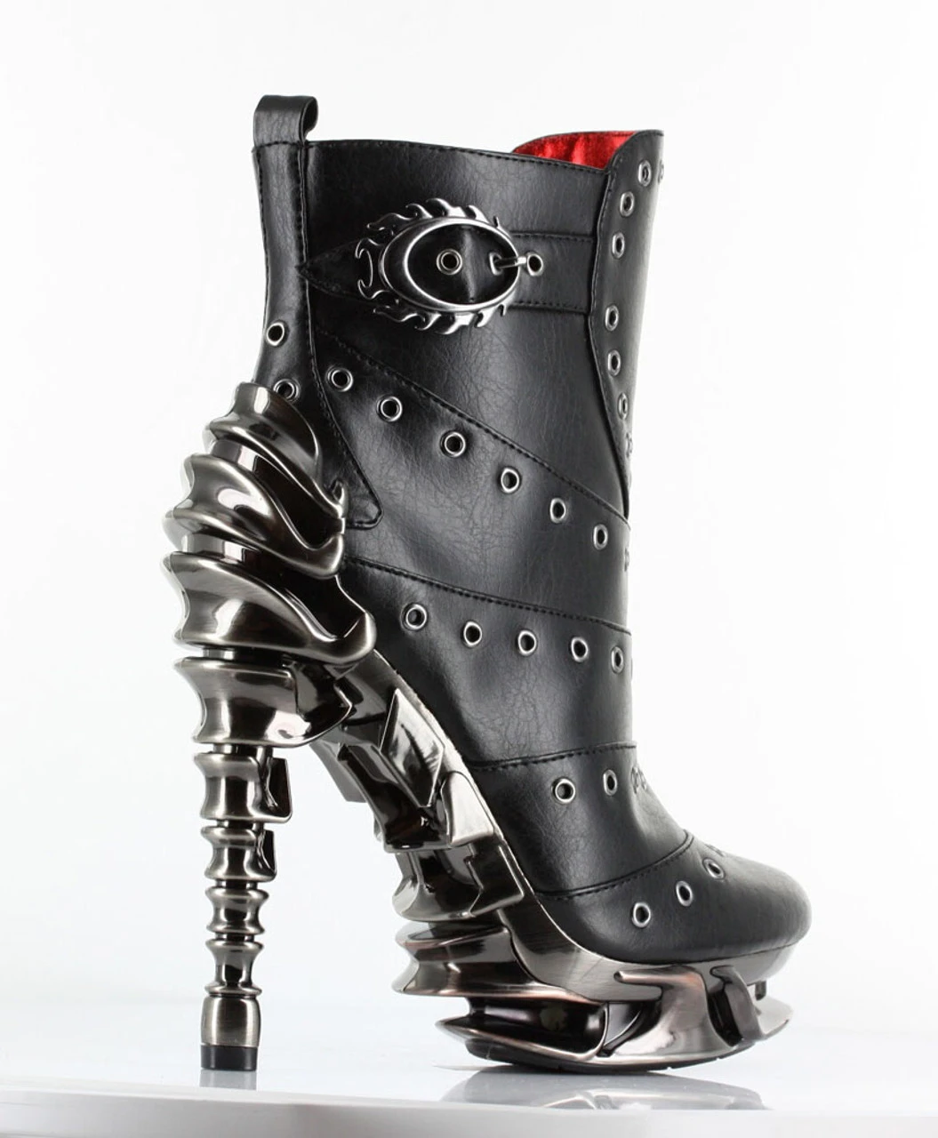 Women's SteamPunk Spinal Heel Ankle Boots | Hades Raven 12 Women's SteamPunk Spinal Heel Ankle Boots | Hades Raven - Image 10